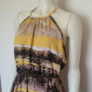 Bebe snake print flowy spring dress